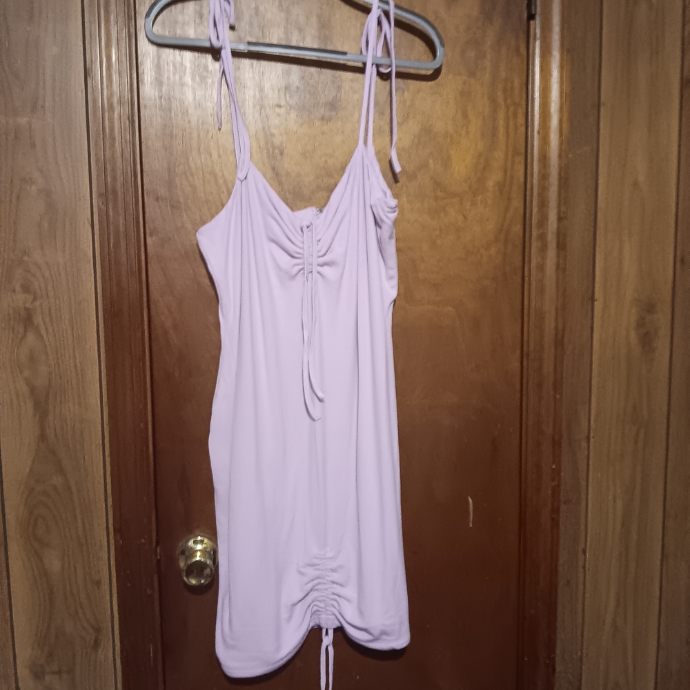 Chic Lilac Midi Dress with Adjustable Straps